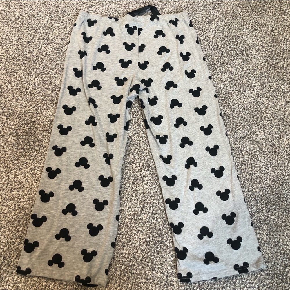 Gray and Black Mickey Mouse Head Pajama Pants - Picture 5 of 8